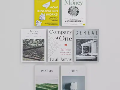 Set of Books Low-poly 3D model