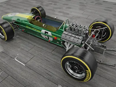 Lotus 49 F1 car 3D model
