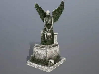 statue 3 of angel Low-poly 3D model purchase