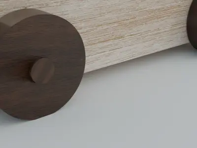 Wooden Toy Car 3D model