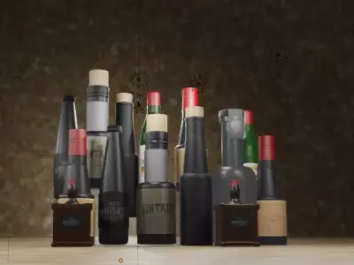 Wine Bottles Free 3D model