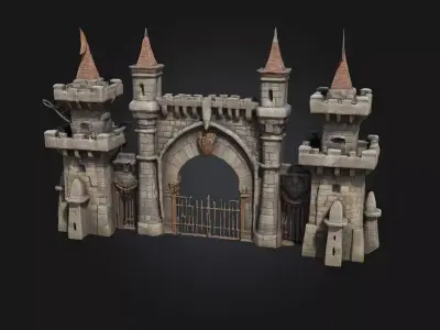 Castle Fortress  Impenetrable Stronghold of Medieval Might 3D model