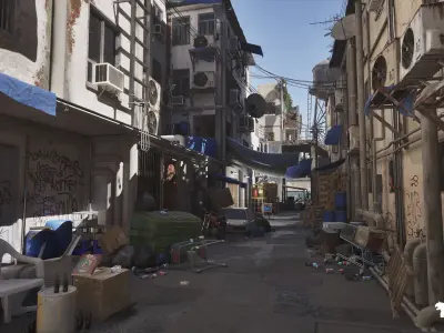 South American Slums - Favela Low-poly 3D model