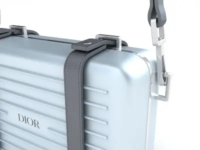Dior and Rimowa Clutch Shoulder Blue 3D model