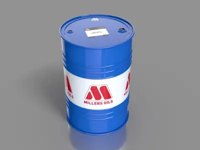 Realistic Miller Oil Barrel 3D Model Low-poly 3D model