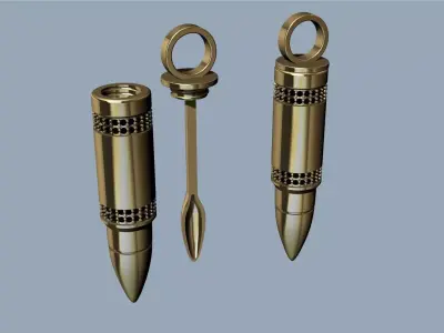 Bullet and spoon pendant 3D print model