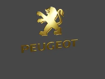 Peugeot Logo Low-poly 3D model