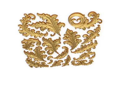 Acanthus Leaves Collection-01 3D model