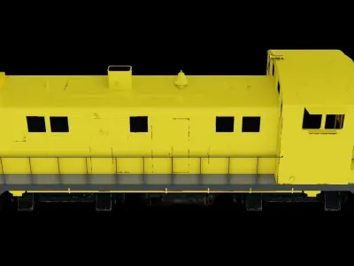 Diesel locomotive 3D model Low-poly 3D model