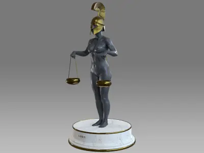 Zodiac Sign Female Libra Low-poly 3D model