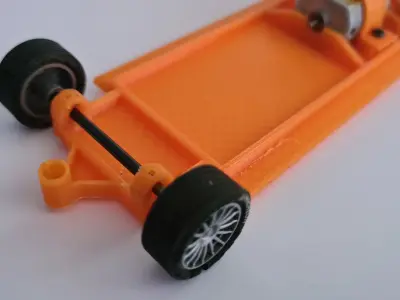 MILLER METEOR - ECTO-1 1959 GHOSTBUSTERS SLOT CAR CHASSIS 3D model