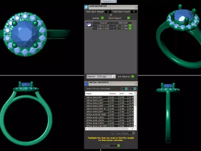 Iight Weight Engagement Ring 3D print model purchase