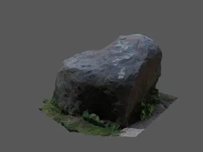 Rock in grass Free 3D model