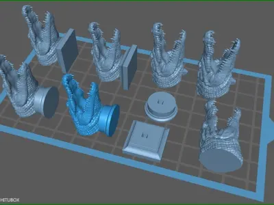 Crocodile head 3D print model