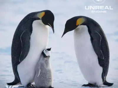 Emperor Penguin  UE Character Asset 3D model