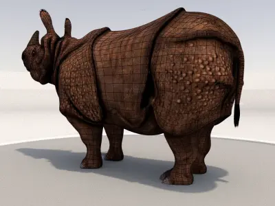 Rhinoceros Low-poly 3D model order