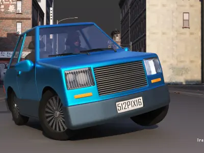 CarToon  Basic Car two doors 3D model