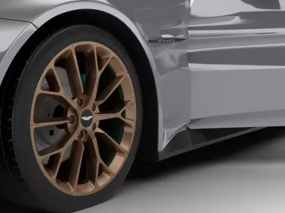 Aston Martin Vantage Aluminite Silver 2025 HQ 3d model 3D model