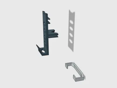 Phone holder stand for car easy print 3D print model