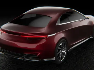 CRZ Coupe Car - Low Poly 3D model