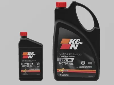 OIL QUART AND GALLON WITH DECAL FOR SCALE AUTOS AND DIORAMAS 3D print model