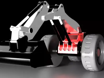 Excavator 3D print model