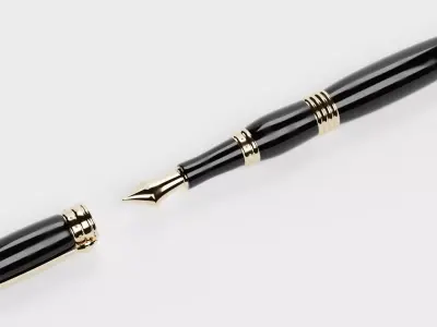 Luxury Fountain Pen V1 Low-poly 3D model