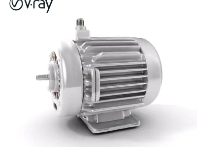 Electric Motor Model Pack for Industrial Simulations Low-poly 3D model