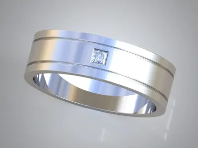 Diamond ring 0278 3D printable model  Free 3D print model