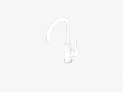 Sink Mixer - Luxury - Sleek Oval Low-poly 3D model