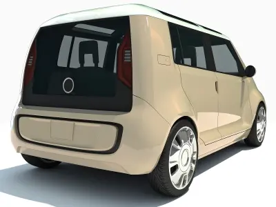 Yellow Mini Car 3D model