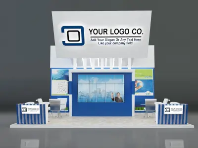  Booth Exhibition Stand a642 3D model