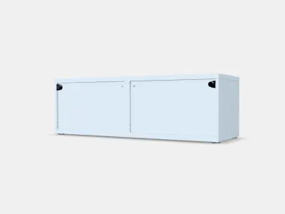 BESTA Shelf unit with glass doors 6 3D model