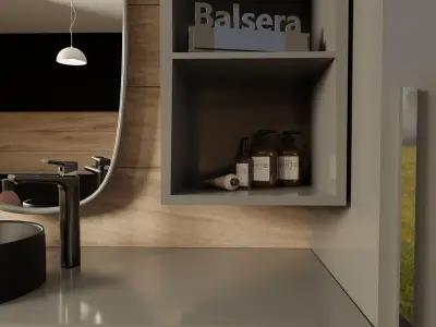 Modern bathroom cabinet design 3D model