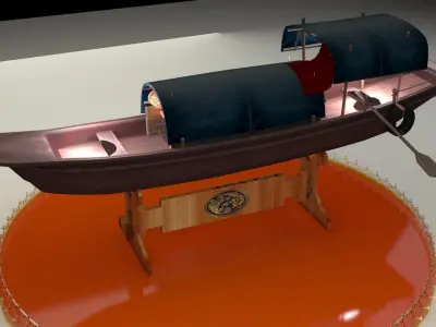 Chinese junk boat 3D model