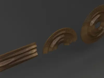 partition wall Decoration Free 3D model