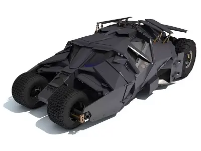 Black Batmobile 3D model