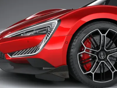 BYD Yangwang U9 2025 LowPoly 3D model