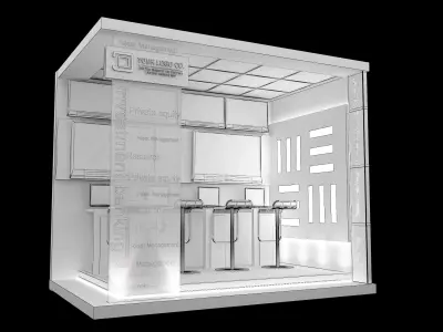 Booth Exhibition Stand a577 3D model