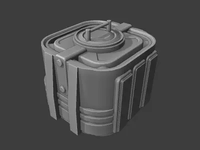Sci Fi Crate model - Low Poly Free low-poly 3D model