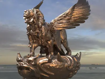 Great lion Aslan 2  3D model