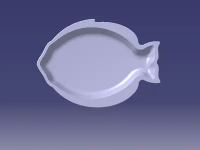 nice fish plate for print and produce 3D model