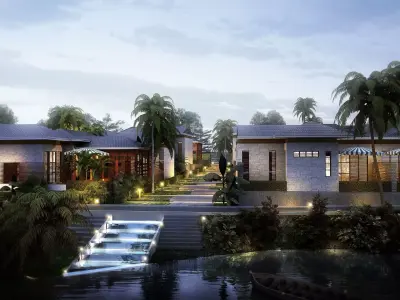 3D model of 2022 luxury fashion villa exterior 01 3D model