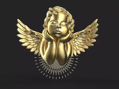cupid baby angel statue  3D model