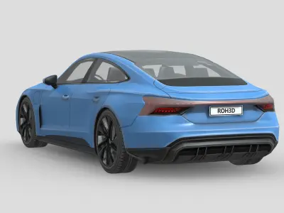 Audi etron GT quattro 2022 Low-poly 3D model