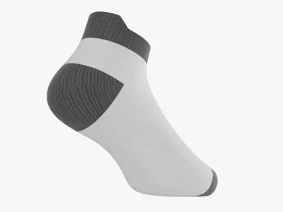 Short sport sock 02 3D model