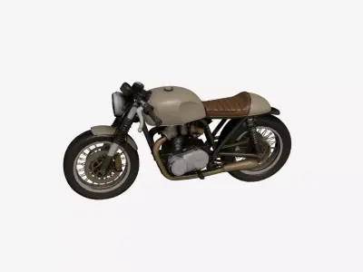 Cafe Racer Motorcycle 3D Model Vintage Frame Custom Bike 3D model