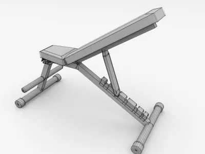 Exercise Bench 3D model