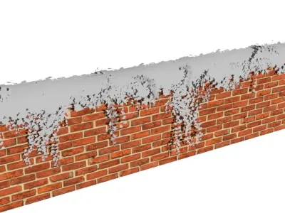 Ivy wall  Low-poly 3D model