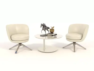Modern Table and Chair Set 9 3D model
